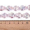 Electroplate Transparent Glass Beads Strands EGLA-N055-04A-03-4