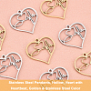 8Pcs 2 Colors 304 Stainless Steel Pendants STAS-UN0030-36-4