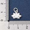 925 Sterling Silver Flower Charms with Jump Rings and 925 Stamp LS-STER-M021-02S-04-3