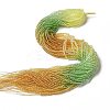Transparent Gradient Color Glass Beads Strands GLAA-H021-01B-15-1