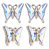 4Pcs Alloy & Glass Buckle BUTT-GA0001-05-1