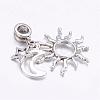 Tibetan Style Alloy European Dangle Charms PALLOY-JF00330-1