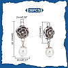 ABS Plastic Imitation Pearl Round Pendants and Tibetan Style Findings FIND-PH0008-82-2