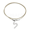 Waxed Cotton Cord Necklace Making MAK-S034-024-3
