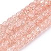 Crackle Transparent Glass Beads Strands GLAA-N069-03A-06-1