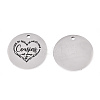 Non-Tarnish 201 Stainless Steel Pendants STAS-T064-38P-17-1