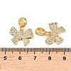 Brass Micro Pave Cubic Zirconia European Dangle Charms ZIRC-E163-15G-3