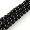 Natural Black Onyx Round Bead Strands G-R198-12mm-1