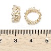 Brass Micro Pave Cubic Zirconia European Beads KK-K297-47KCG-2