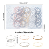 180Pcs 6 Colors Brass Wine Glass Charm Rings KK-CA0001-87-2