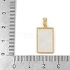 Brass Clear Rhinestone Pendants KK-M002-01G-3