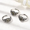 Natural Gemstone Finger Rings RJEW-A084-05AS-3