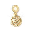 Brass Micro Pave Cubic Zirconia European Dangle Charms ZIRC-I071-23G-1