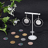 30 Pcs 5 Colors PVD Vacuum Plating 304 Stainless Steel Textured Pendants STAS-UN0022-31-3