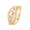 Brass Micro Pave Clear Cubic Zirconia Finger Rings for Women RJEW-U047-26G-4
