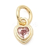 Brass Cubic Zirconia Charms LS-KK-G554-02C-03-1
