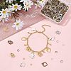 60Pcs 6 Style Heart Alloy Pendants FIND-FH0003-46-2