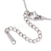 Natural Peridot Chip & Constellation Pendant Necklaces NJEW-JN05084-06-5
