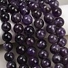 Natural Amethyst Round Bead Strands G-L170-12mm-02-7