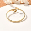 Ion Plating(IP) 304 Stainless Steel Snake Open Cuff Bangles BJEW-L682-011G-4