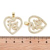 Rack Plating Brass Micro Pave Clear Cubic Zirconia Pendants KK-Z064-20G-3
