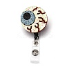 Halloween Eye Glitter Powder Felt & ABS Plastic Badge Reel AJEW-I053-18-1