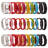 30Pcs 30 Colors PU Leather Braided Cord Bracelet BJEW-AN0001-85-1