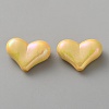 Electroplate Opaque Acrylic Beads MACR-WH0010-38E-1