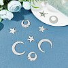 18Pcs 3 Style 201 Stainless Steel Links Connectors & Chandelier Components Links STAS-UN0021-57P-4