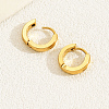 Fashionable Simple 201 Stainless Steel Round Hoop Earrings BX6827-2