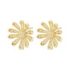Brass Stud Earring Findings KK-Z099-05G-01-1