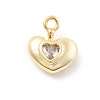Brass Micro Pave Cubic Zirconia Pendants KK-D283-02G-1