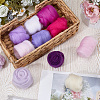 50G 10 Colors Needle Felting Wool Roving DIY-CP0013-77B-4