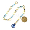 Bulb Alloy Enamel Pendant & Acrylic Number Knitting Row Counter Chains HJEW-JM01755-3