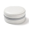 Round PU Imitation Leather Jewelry Storage Zipper Boxes PAAG-PW0003-07A-2