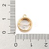 Brass Pave Clear Cubic Zirconia  Charms LS-KK-Q801-02G-3