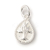 925 Sterling Silver Teardrop with Tree of Life Charms STER-K180-04S-1