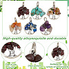 4 Sets Natural & Synthetic Mixed Stone Chip Pendants FIND-AR0004-36-5