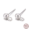 925 Sterling Silver Stud Earring Findings STER-S002-49-6