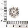 Rack Plating Brass Micro Pave Clear Cubic Zirconia Bead Caps KK-H508-25B-P-3