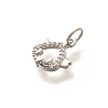 Rack Plating Brass Micro Pave Cubic Zirconia Pendants KK-H508-28P-11-2