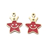304 Stainless Steel Enamel Charms STAS-M111-17G-1