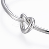 Tarnish Resistant Trendy 304 Stainless Steel Torque Cuff Bangles BJEW-H703-19P-3