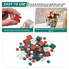 272Pcs 2 Style Square Transparent Glass Cabochons GLAA-EL0001-01C-4