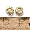 Brass Micro Pave Clear Cubic European Zirconia Beads KK-M316-17G-03-2