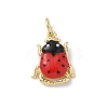 Insect Themes Brass Enamel Pendants X-KK-B155-01B-01G-1