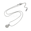 304 Stainless Conch Shell Shaped Pendant Round Snake Chain Necklaces NJEW-Z044-03P-2