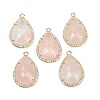 Natural Rose Quartz Faceted Pendants G-I382-05G-11-1