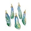 Electroplated Raw Rough Natural Quartz Crystal Big Pendants G-A229-02G-03-1