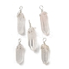 Natural Quartz Crystal Big Pointed Pendants G-P253-01P-2